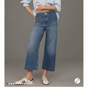 Anthropologie Colette Cropped High-Rise Wide-Leg Jeans by Maeve